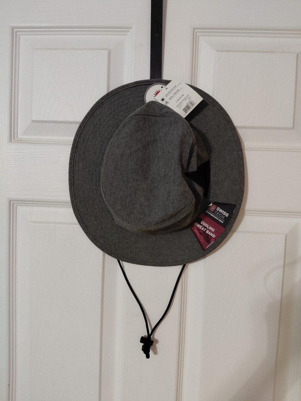 Swiss Tech Gray Outdoor Sun Hat with Cooling Sweatband